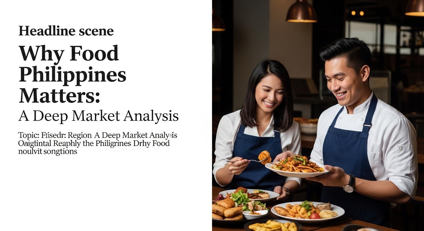 Street food market in the Philippines with a delivery rider and digital ordering signs.