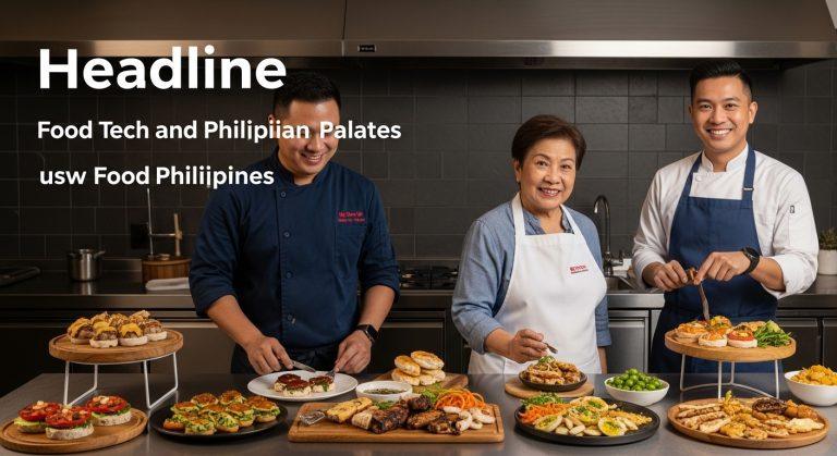 Filipino street market with digital ordering interface on a smartphone