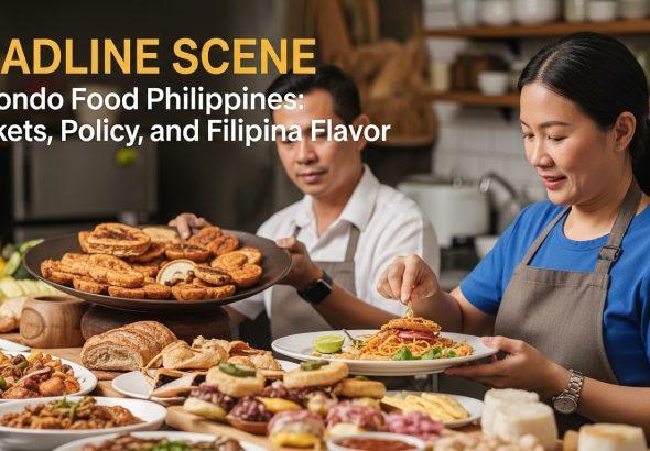 Beef Redondo served at a Philippine market stall with vibrant colors.