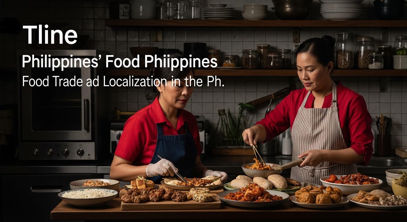 Editorial collage of Philippine street food, local ingredients, and Southeast Asia map.