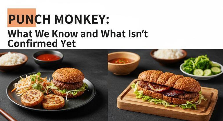 Newsroom illustration depicting the punch monkey meme influencing food narratives in the Philippines.